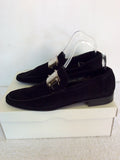 BRAND NEW DOLCE & GABBANA BLACK SUEDE SLIP ON SHOES SIZE 6/40