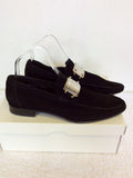 BRAND NEW DOLCE & GABBANA BLACK SUEDE SLIP ON SHOES SIZE 6/40