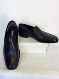 PIERRE CARDIN BLACK LEATHER SLIP ON SHOES SIZE 9/43