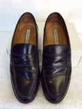 DIEGO BELLINI ITALIAN BLACK LEATHER SLIP ON SHOES SIZE 10/44