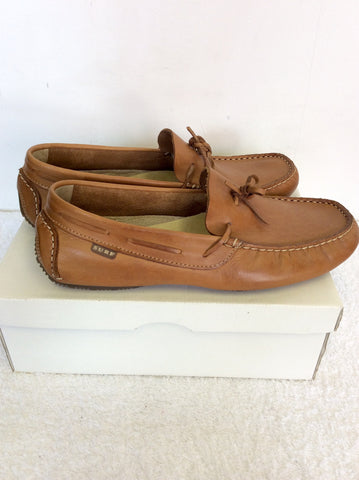 BRAND NEW SURF TAN LEATHER MOCCASIN SHOES SIZE 9/43