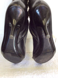 SERGIO ROSSI BLACK LEATHER KNEE HIGH BOOTS SIZE 7.5 / 41
