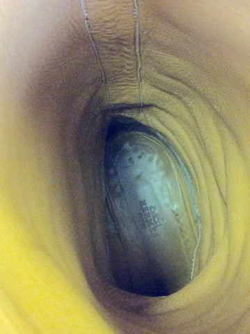 HERMES DARK BROWN SUEDE KNEE LENGTH FLAT BOOTS SIZE 7.5/41