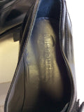MISSOURI BLACK ITALIAN ALL LEATHER VELCRO STRAP SHOES SIZE 5/38