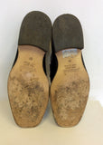 MISSOURI BLACK ITALIAN ALL LEATHER VELCRO STRAP SHOES SIZE 5/38