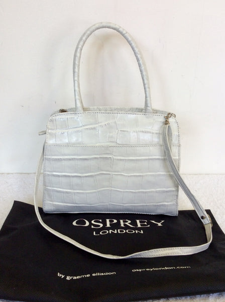 BRAND NEW OSPREY PALE GREY LEATHER SHOULDER/HANDBAG