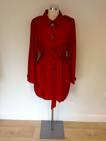 HOBBS RED BELTED MAC SIZE 12