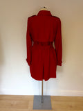 HOBBS RED BELTED MAC SIZE 12