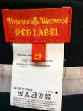 VIVIENNE WESTWOOD RED LABEL BLACK ASYMETRIC HEM WOOL SKIRT SIZE 42 UK 10