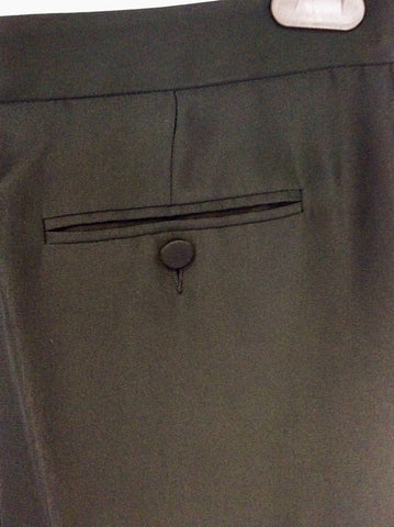 EMPORIO ARMANI BLACK WIDE LEG SPECIAL OCCASION TROUSERS SIZE 14