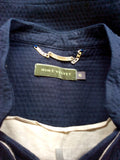 MINT VELVET DARK BLUE ZIP UP COTTON BLEND JACKET SIZE 16