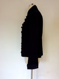 DAKS BLACK PLEATED FRONT SHIRT SIZE 14