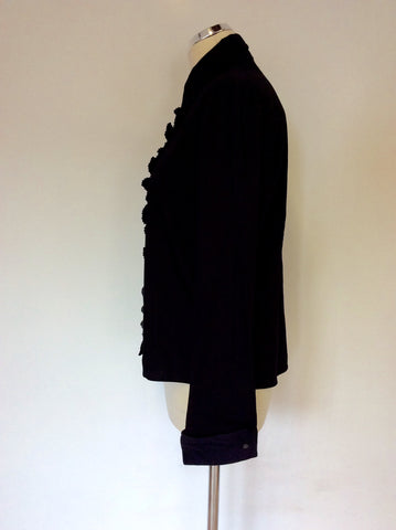 DAKS BLACK PLEATED FRONT SHIRT SIZE 14
