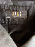 DAKS BLACK PLEATED FRONT SHIRT SIZE 14