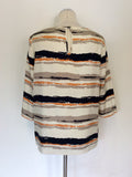 JAEGER SILK PRINT 3/4 SLEEVE TOP SIZE 14