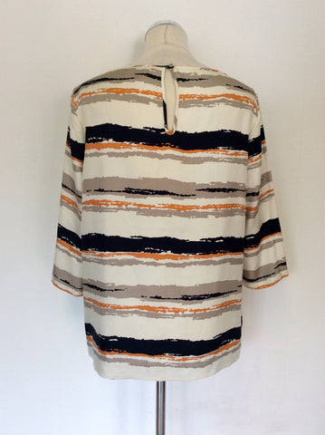 JAEGER SILK PRINT 3/4 SLEEVE TOP SIZE 14
