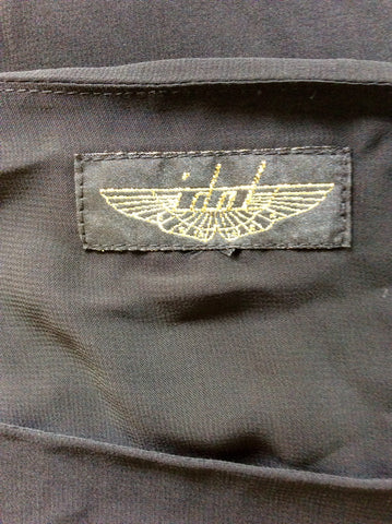 IDOL BLACK EMBELISHED BEADED TUNIC TOP SIZE L