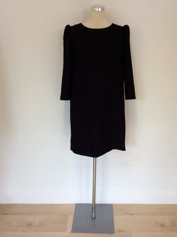 BRAND NEW ZARA WOMAN BLACK 3/4 SLEEVE SHIFT DRESS SIZE L