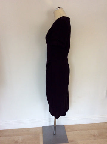 MARKS & SPENCER BLACK BUILT IN SLIMMING LINING PENCIL DRESS SIZE 14