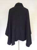ALL SAINTS BLACK WOOL BLEND CAPE JACKET SIZE 6 WILL FIT LARGER