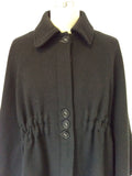 ALL SAINTS BLACK WOOL BLEND CAPE JACKET SIZE 6 WILL FIT LARGER
