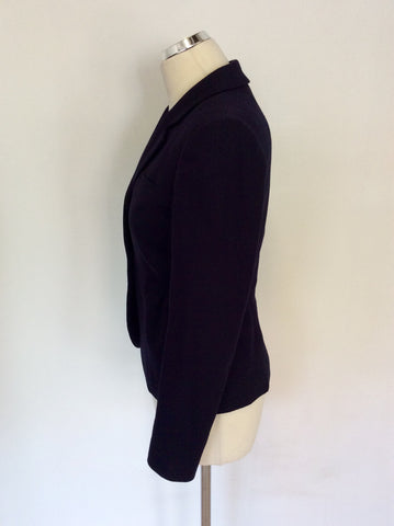 HOBBS NW3 DARK BLUE WOOL JACKET SIZE 8
