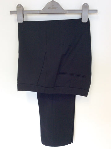 BRAND NEW REISS LEE BLACK TAILORED CROP TROUSERS SIZE 10