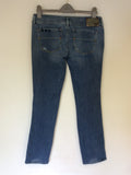 DIESEL RECKFLY BLUE STRAIGHT LEG JEANS SIZE 32W , 34 L
