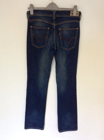 LEVIS DARK BLUE STRAIGHT LEG JEANS SIZE 30W X 34L