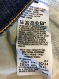 LEVIS DARK BLUE STRAIGHT LEG JEANS SIZE 30W X 34L