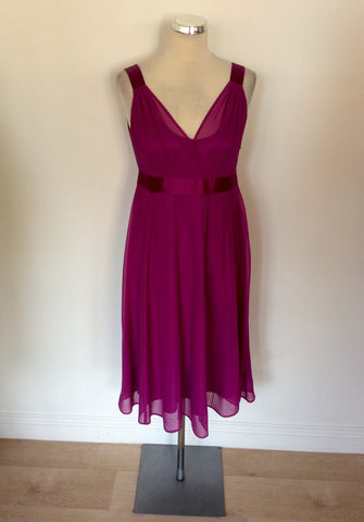 HOBBS PINK SILK SPECIAL OCCASION DRESS SIZE 10