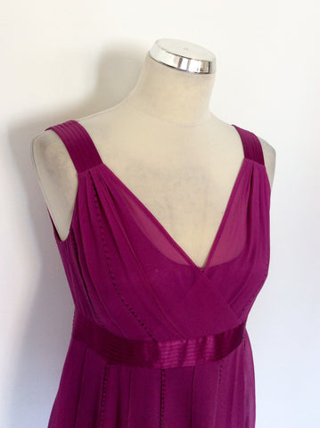 HOBBS PINK SILK SPECIAL OCCASION DRESS SIZE 10