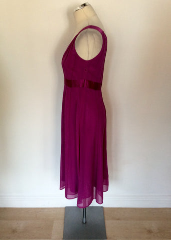 HOBBS PINK SILK SPECIAL OCCASION DRESS SIZE 10