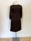 FENN WRIGHT MANSON BROWN SILK OCCASION DRESS SIZE 8