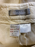 MAX MARA IVORY LINEN TROUSERS SIZE 14