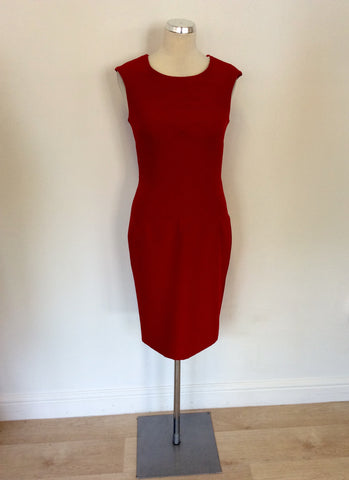 ITALIAN LUNA ALLEGRA RED PENCIL DRESS SIZE M