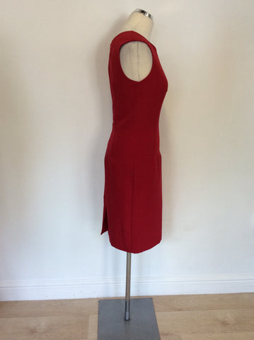ITALIAN LUNA ALLEGRA RED PENCIL DRESS SIZE M