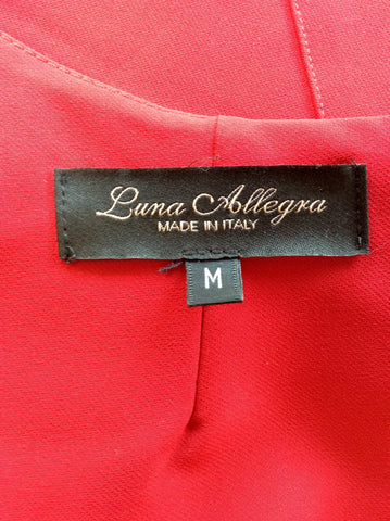 ITALIAN LUNA ALLEGRA RED PENCIL DRESS SIZE M