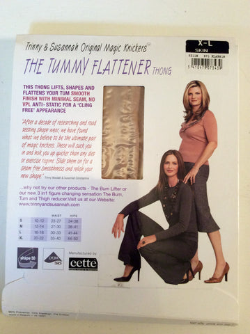 BRAND NEW TRINNY & SUSANNAH NATURAL/SKIN TUMMY FLATTENING THONG SIZE XL