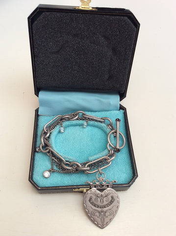 JUICY COUTURE CHAIN BRACELET WITH HANGING HEART