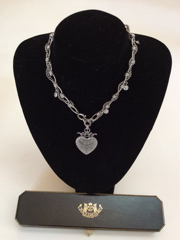 JUICY COUTURE STAINLESS STEEL CHAIN CHOKER IN BOX