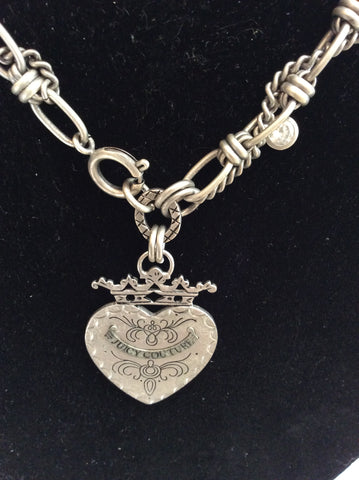 JUICY COUTURE STAINLESS STEEL CHAIN CHOKER IN BOX