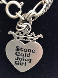 JUICY COUTURE STAINLESS STEEL CHAIN CHOKER IN BOX