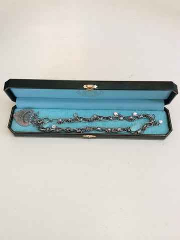JUICY COUTURE STAINLESS STEEL CHAIN CHOKER IN BOX