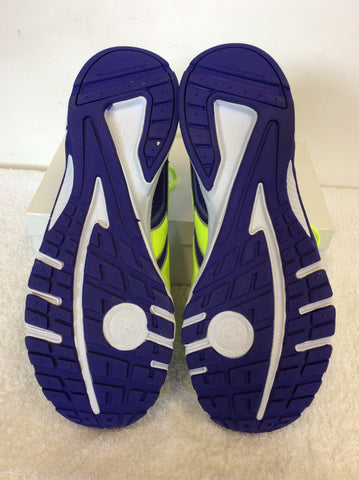 BRAND NEW REEBOK PURPLE & NEON YELLOW DMX RIDE RUNNING TRAINERS SIZE 7.5/41