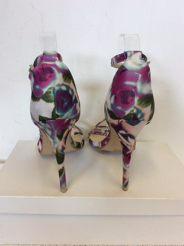 BRAND NEW M MULTI COLOURED FLORAL PRINT STRAPPY SANDALS SIZE 6/39
