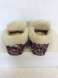 NEW CREWCUT GIRLS GLITTER MOCCASIN SLIPPERS SIZE 1