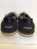 ROCKPORT DARK BLUE LEATHER MOCCASIN SHOES SIZE 11.5/46.5
