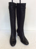 BRAND NEW GABOR BLACK LEATHER KNEE LENGTH BOOTS SIZE 6.5/40