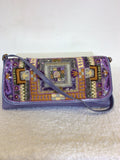 JANE SHILTON BOMBAY LILAC EMBELLISHED HEELED MULES & MATCHIN BAG SIZE 7/40